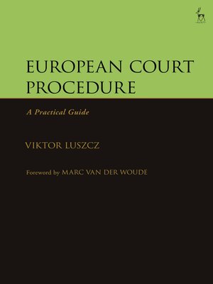cover image of European Court Procedure
